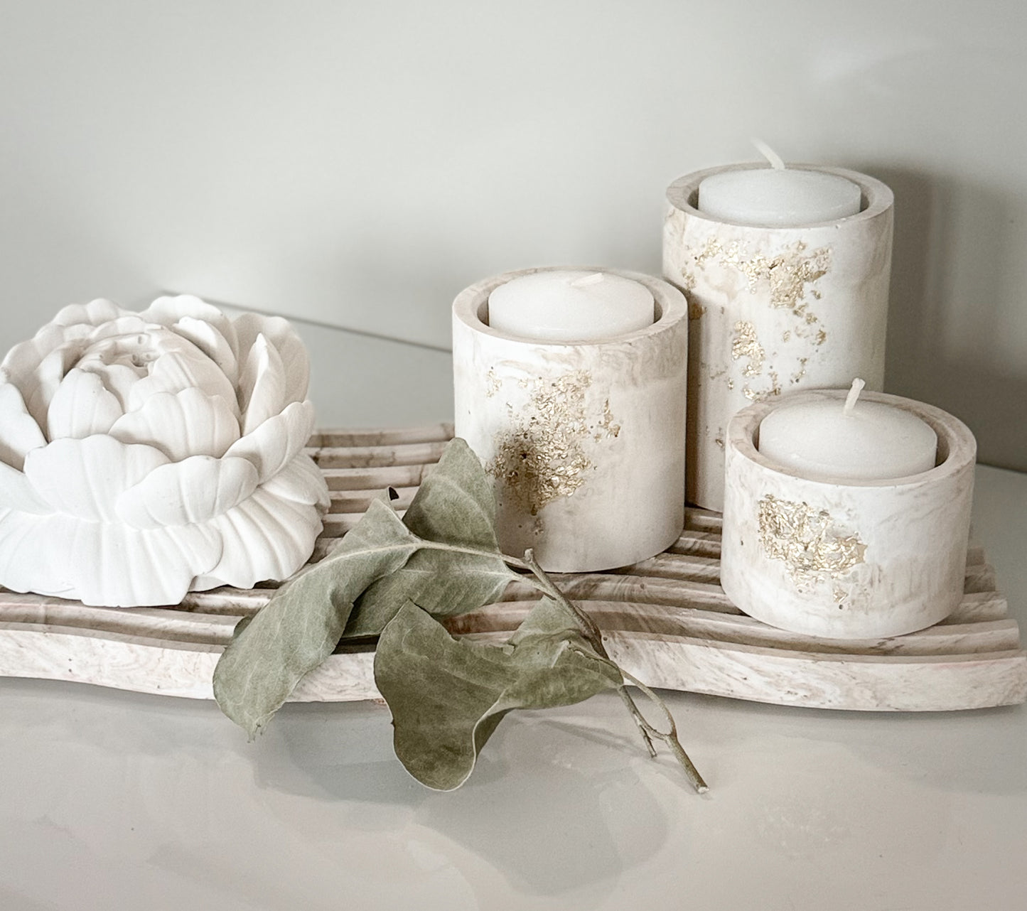 Earth & Stone Tea Light Trio