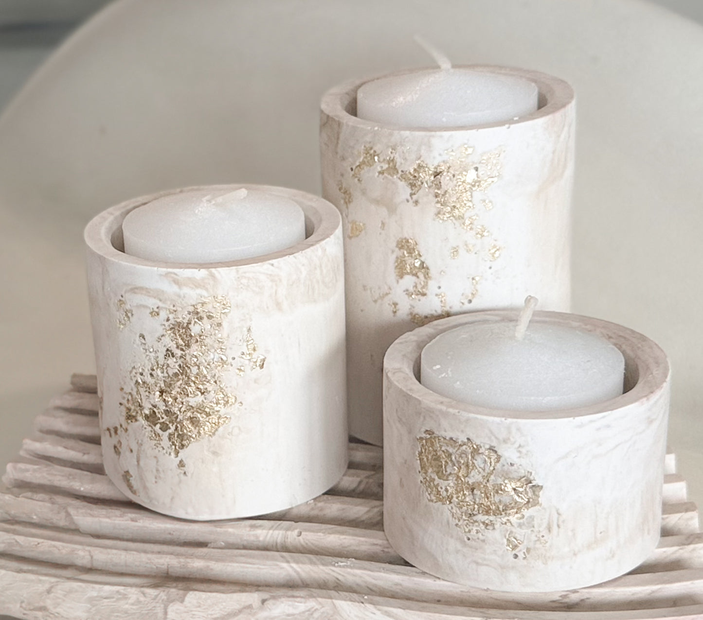Earth & Stone Tea Light Trio