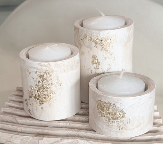 Earth & Stone Tea Light Trio