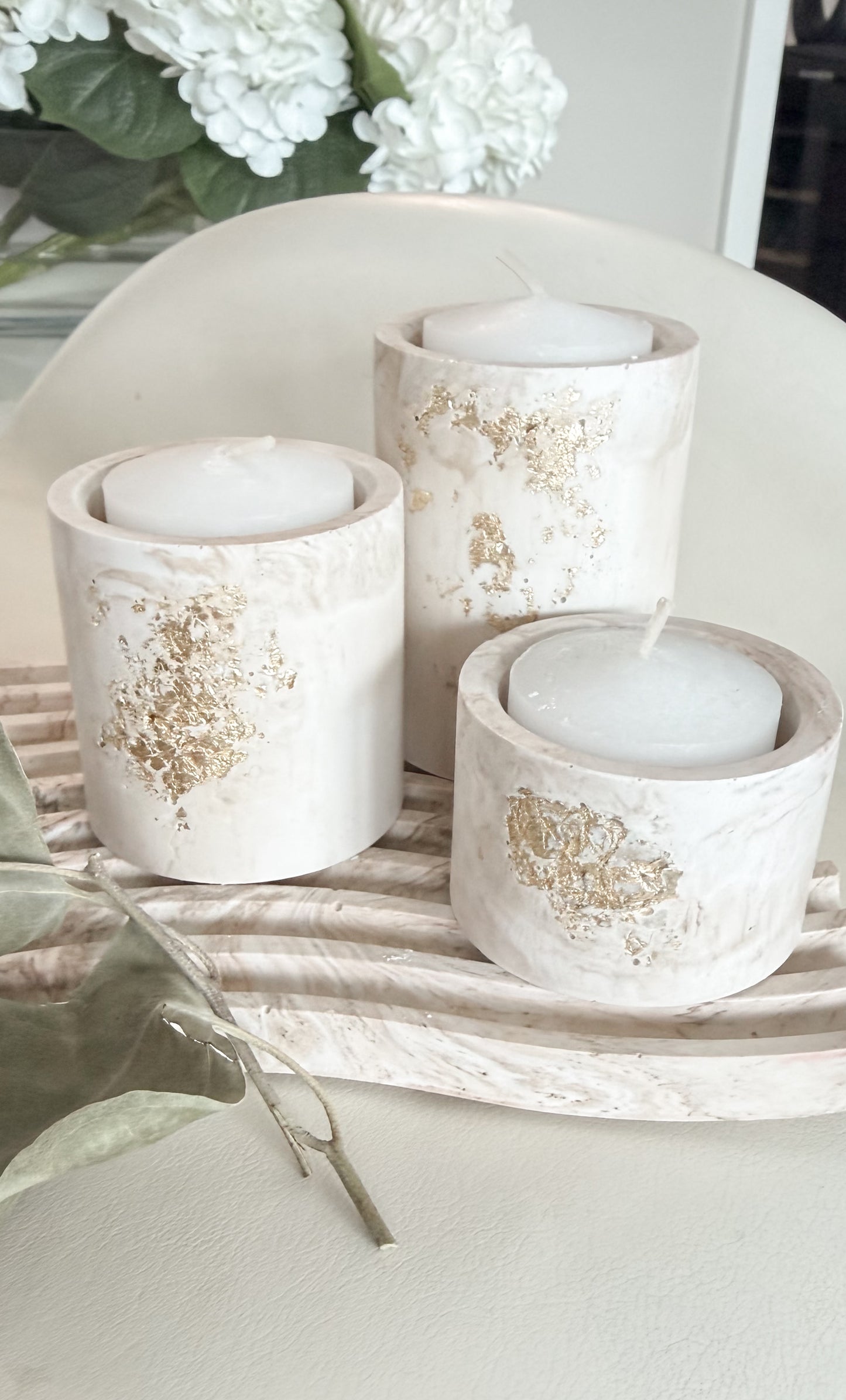 Earth & Stone Tea Light Trio