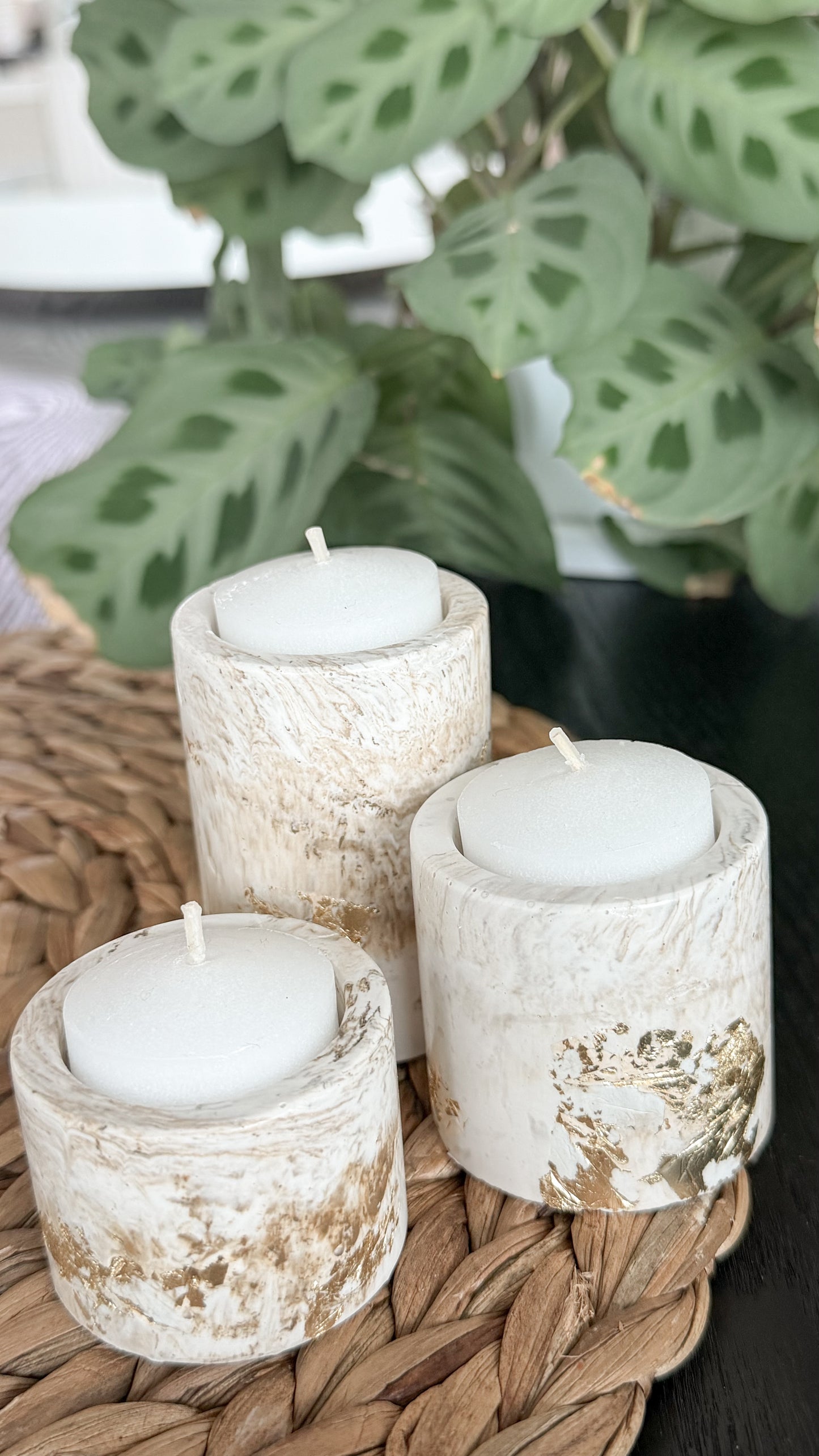 Earth & Stone Tea Light Trio