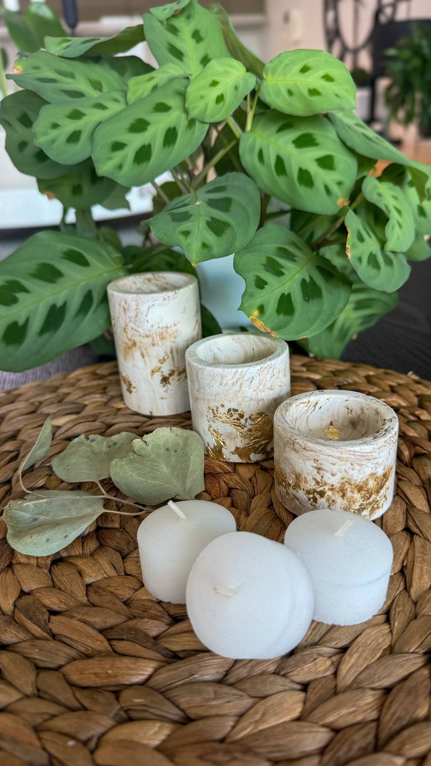 Earth & Stone Tea Light Trio