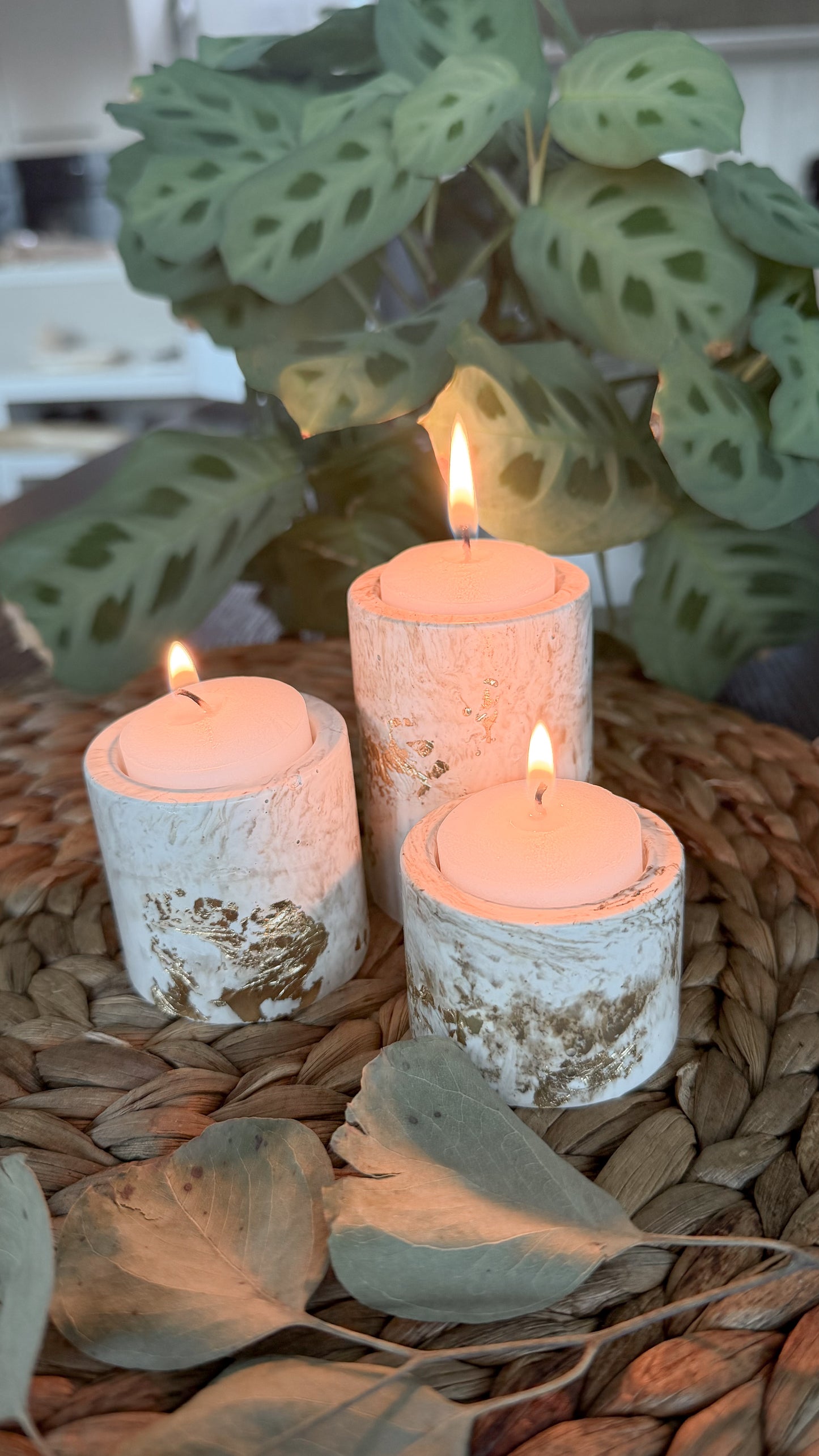 Earth & Stone Tea Light Trio