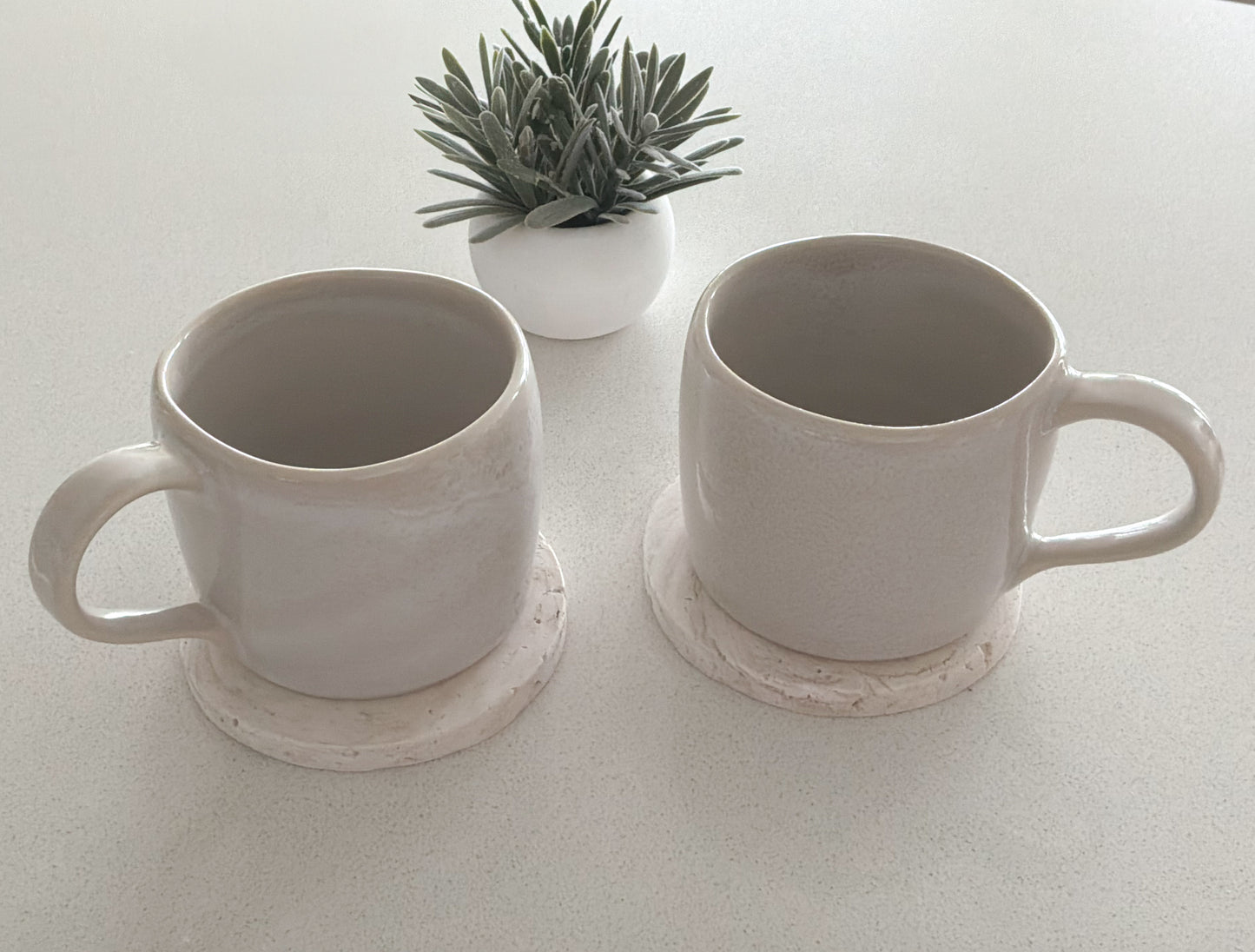 Travertine Coaster Duo