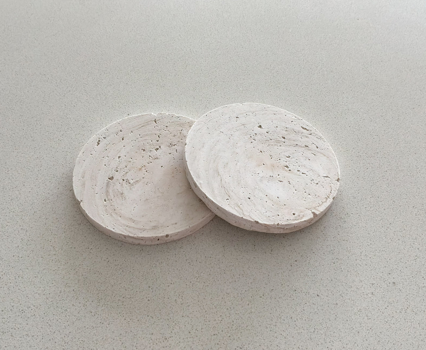 Travertine Coaster Duo