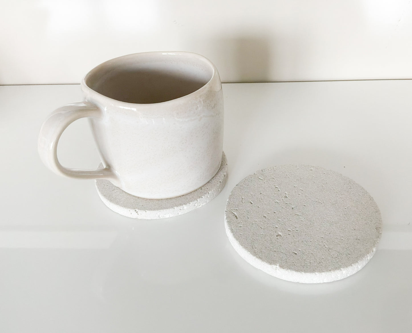 Travertine Coaster Duo